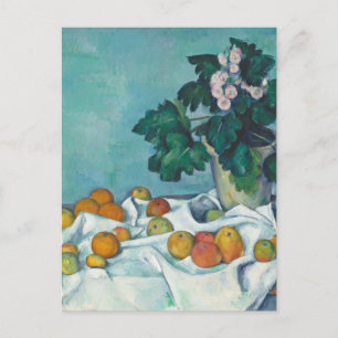 Paul Cézanne still Life with Apples and Primroses Vykort