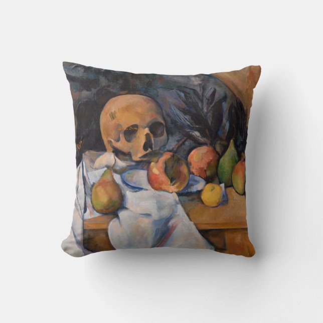 Paul Cezanne - still Life with Skull Kudde (Framsida)