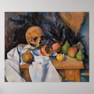 Paul Cezanne - still Life with Skull Poster