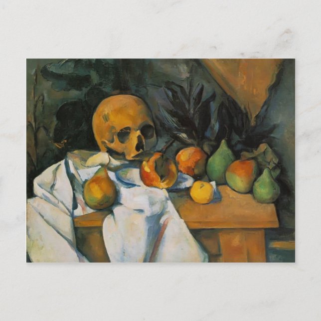 Paul Cezanne- still Life with Skull Vykort (Framsida)
