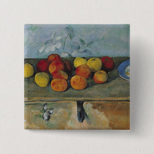 Paul Cezanne stilleben av äpplen och kexar, Knapp