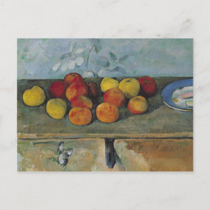Paul Cezanne stilleben av äpplen och kexar, Vykort