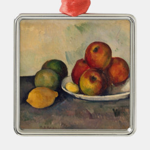 Paul Cezanne stilleben med äpplen, c.1890 Julgransprydnad Metall