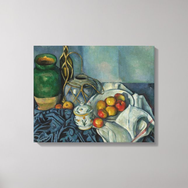 Paul Cezanne - Stilleben med äpplen Canvastryck (Framsida)