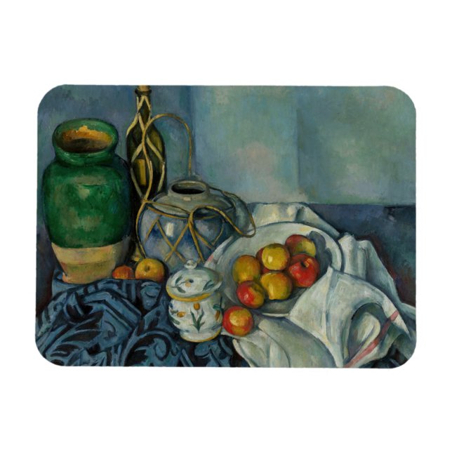 Paul Cezanne - Stilleben med äpplen Magnet (Horisontell)