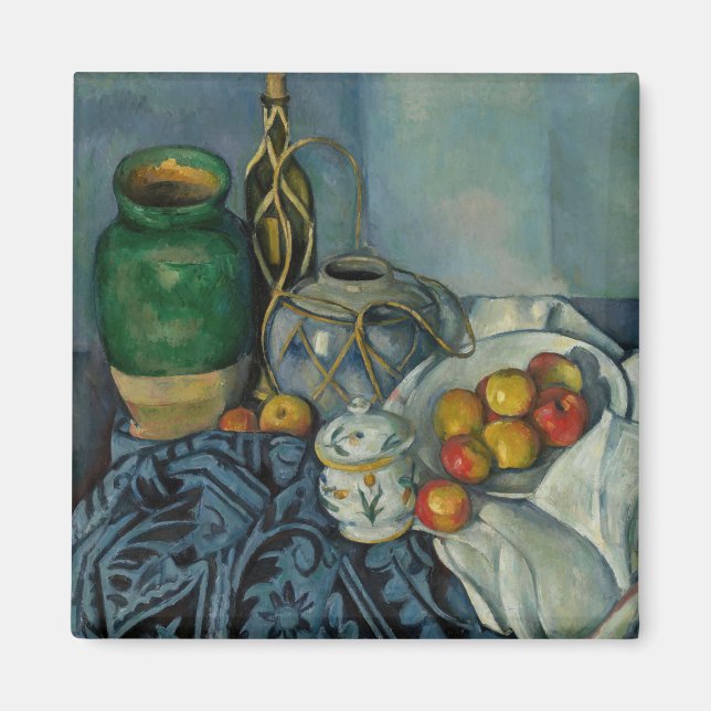 Paul Cezanne - Stilleben med äpplen Magnet (Framsidan)