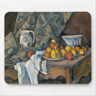 Paul Cezanne stilleben med äpplen och persikor, Musmatta