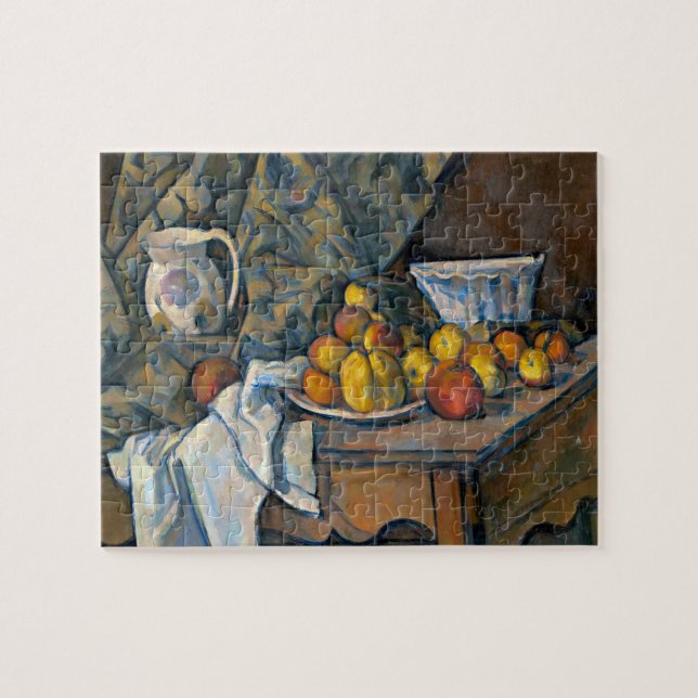 Paul Cezanne | stilleben med äpplen och persikor, Pussel (Horisontell)