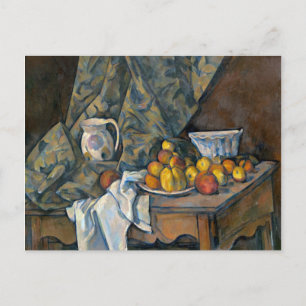Paul Cezanne stilleben med äpplen och persikor, Vykort