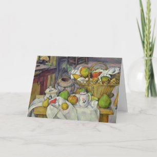Paul Cezanne stilleben med basketen, 1888-90 Kort