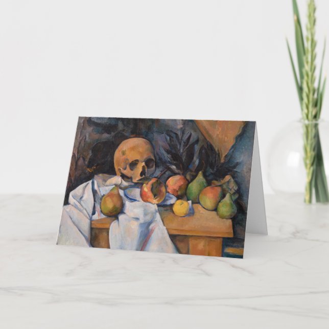 Paul Cezanne - Stilleben med dödskalle Kort (Framsida)