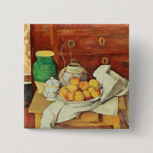 Paul Cezanne stilleben med en byrå, Knapp