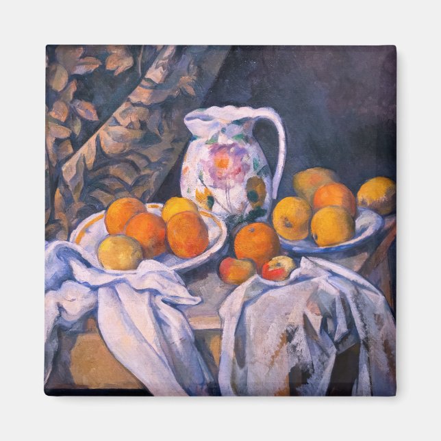 Paul Cezanne - Stilleben med en gardin Magnet (Framsidan)