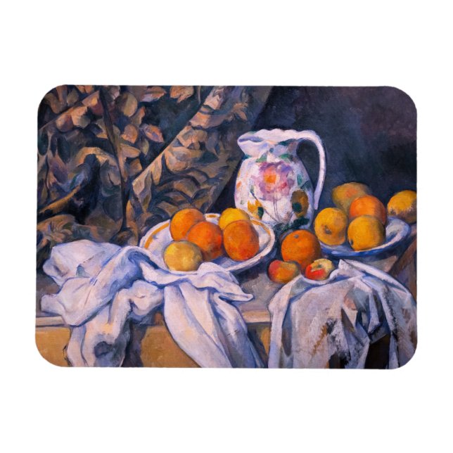 Paul Cezanne - Stilleben med en gardin Magnet (Horisontell)