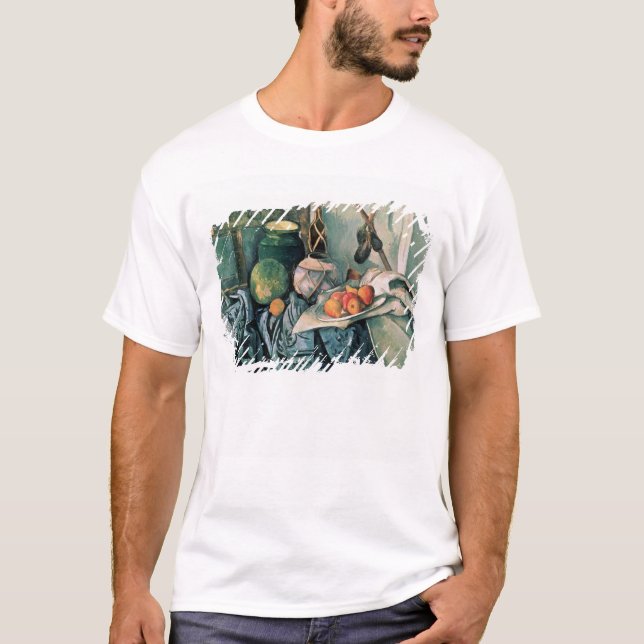 Paul Cezanne | stilleben med kannan och Aubergi T Shirt (Framsida)