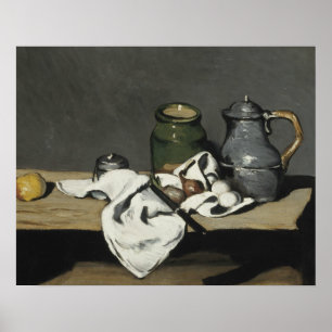 Paul Cezanne - stilleben med kettlen Poster