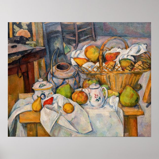 Paul Cezanne - Stilleben med korg Poster (Framsidan)