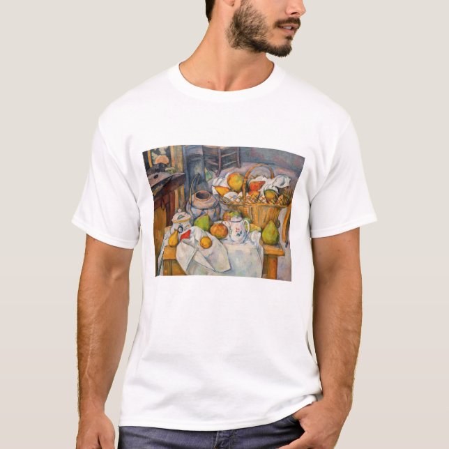 Paul Cezanne - Stilleben med korg T Shirt (Framsida)
