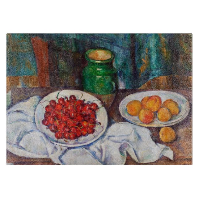 Paul Cezanne stilleben med körsbär och persikor (Framsidan)