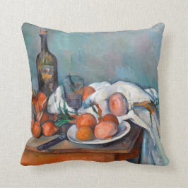 Paul Cézanne, stilleben med lökar och en flaska Kudde