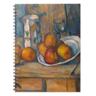 Paul Cezanne - Stilleben med mjölkkruka och frukte Anteckningsbok