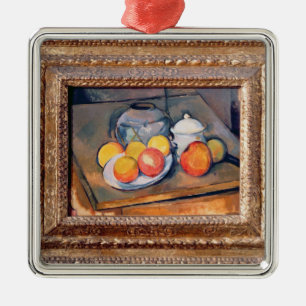 Paul Cezanne Sugrör-täckt vas, sockerbunke och Julgransprydnad Metall