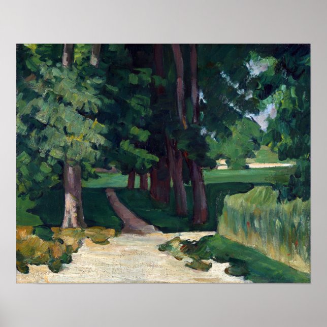 Paul Cézanne The Avenue vid Jas de Bouffan Poster (Framsidan)
