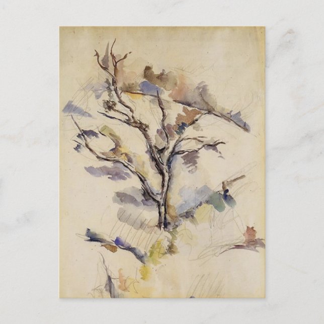 Paul Cezanne- The Oak Vykort (Framsida)