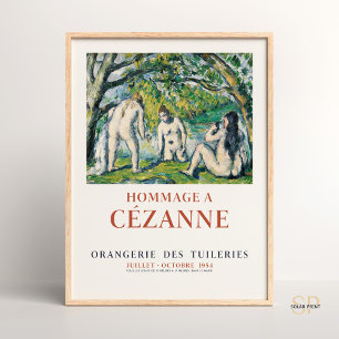 Paul Cézanne Three Bathers Impressionist Art Print Poster