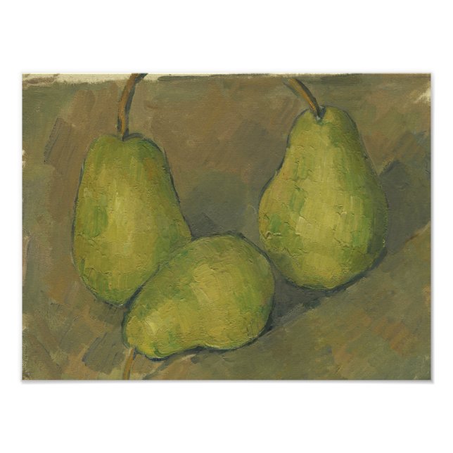 Paul Cezanne - tre päron Fototryck (Framsidan)