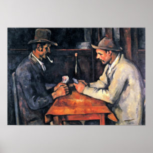 Paul Cezanne - Två kortspelare Poster