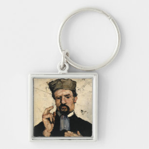 Paul Cezanne   Uncle Dominique som en advokat, Fyrkantig Silverfärgad Nyckelring