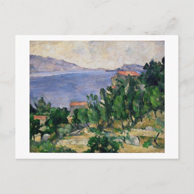 Paul Cezanne | Vy över berget Marseilleveyre och Vykort (Framsida)
