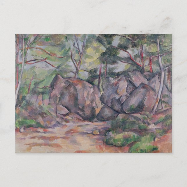 Paul Cezanne | Woodland med Boulders, 1893 Vykort (Framsida)
