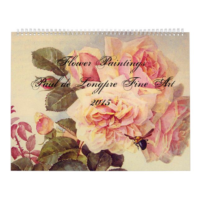 Paul de Longpre Fine Art Flowers Kalender (Omslag)