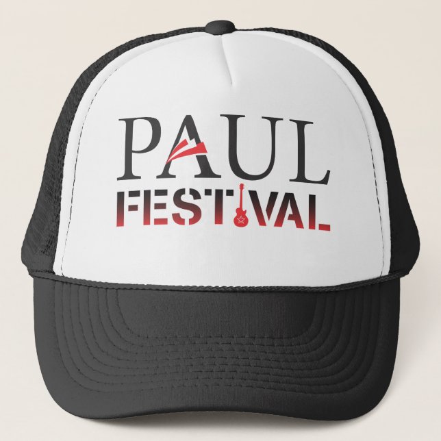 Paul festivalsvart & vittruckerkeps keps (Framsida)