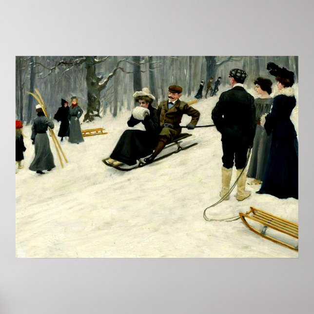 Paul Fischer - Snö Sled Ride in Sondermarken Poster (Framsidan)