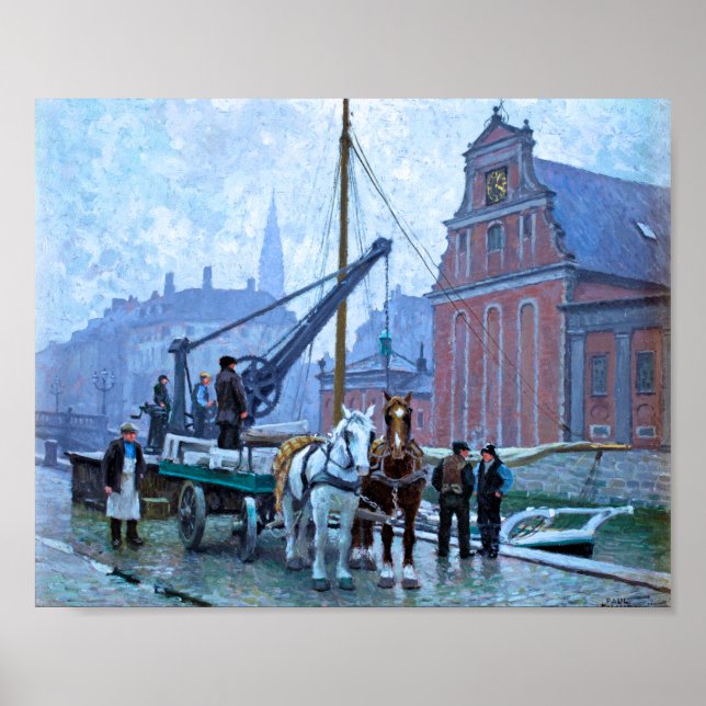Paul Fischer The Holmen Church Copenhagen Poster (Framsidan)