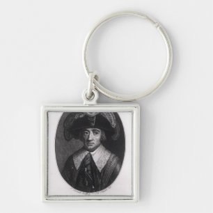 Paul Francois Jean Nicolas Vicomte de Barras Fyrkantig Silverfärgad Nyckelring
