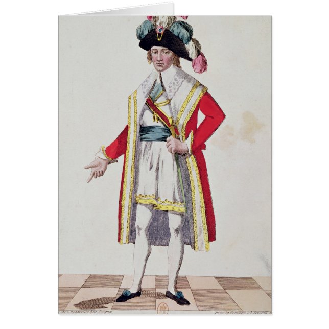 Paul Francois Jean Nicolas Vicomte de Barras Hälsningskort (Framsidan)
