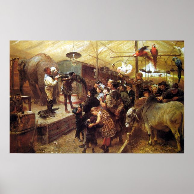 Paul Friedrich Meyerheim Menagerie Poster (Framsidan)