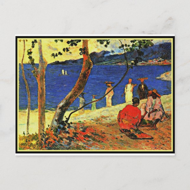 Paul Gaugin - A Seashore Postcard Vykort (Framsida)