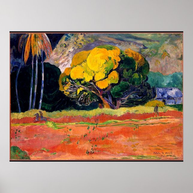 Paul Gaugin - vid bergsfoten Poster (Framsidan)