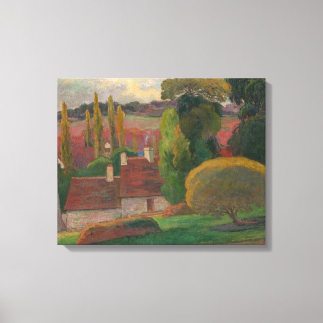 Paul Gauguin - A Farm in Brittany Canvastryck (Framsida)