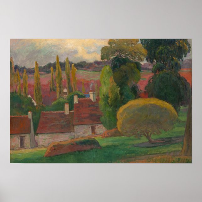 Paul Gauguin - A Farm in Brittany Poster (Framsidan)