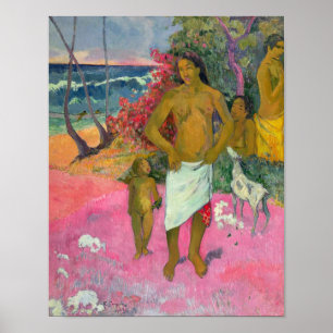 Paul Gauguin   A Walk by the Sea, 1902 Poster