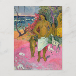 Paul Gauguin A Walk by the Sea, 1902 Vykort