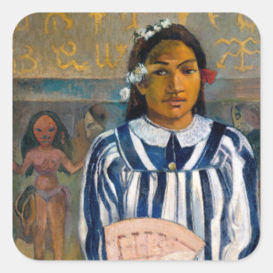 Paul Gauguin - Ancestors of Tehamana Fyrkantigt Klistermärke