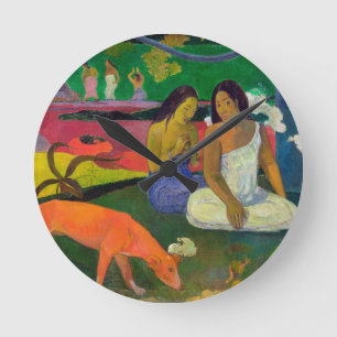 Paul Gauguin Arearea (den röda hunden), 1892 Rund Klocka