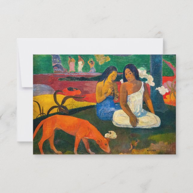 Paul Gauguin - Arearea / Den röda hunden Tack Kort (Framsida)